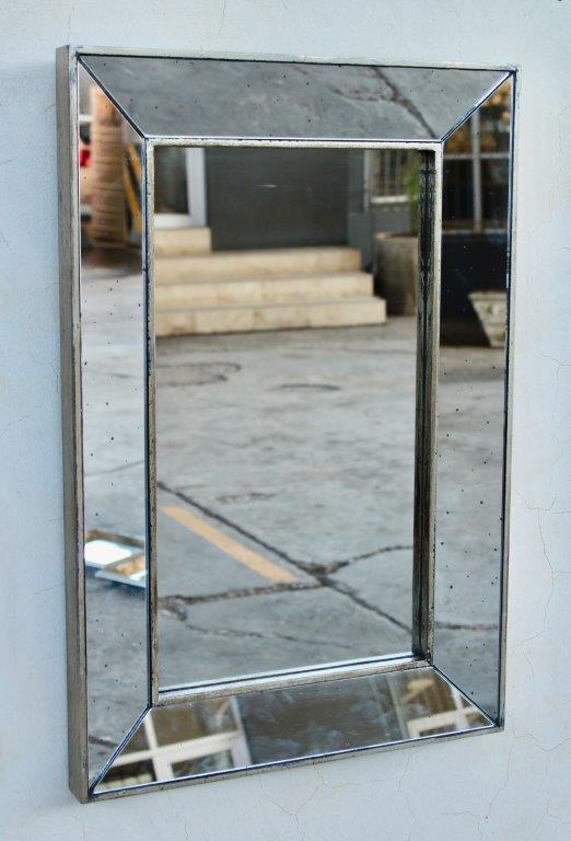 Rectangular Hanging Mirror Or Tray With Design Edge